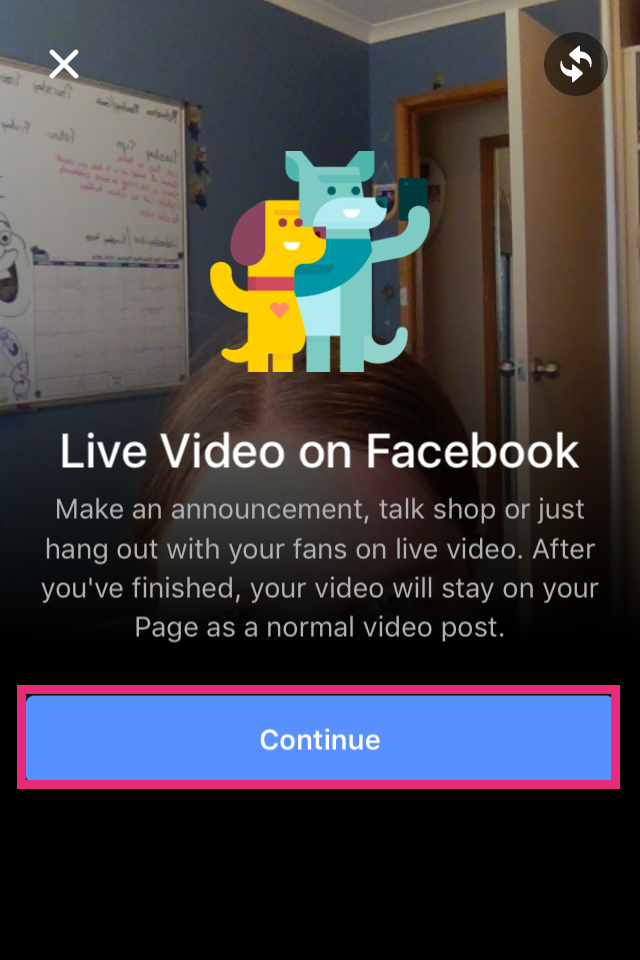 Facebook live preview before starting