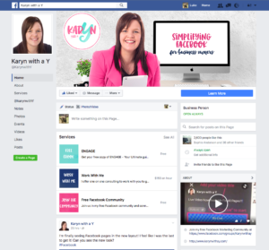 New Facebook page layout business page