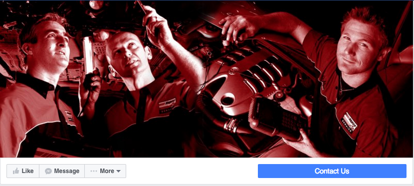 Showcase staff with Facebook cover image