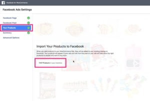 Sync Facebook products